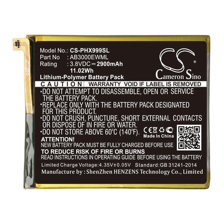Bsc Preferred Philips I999 Xenium I999 Mobile Phone Replacement Battery CS-PHX999SL